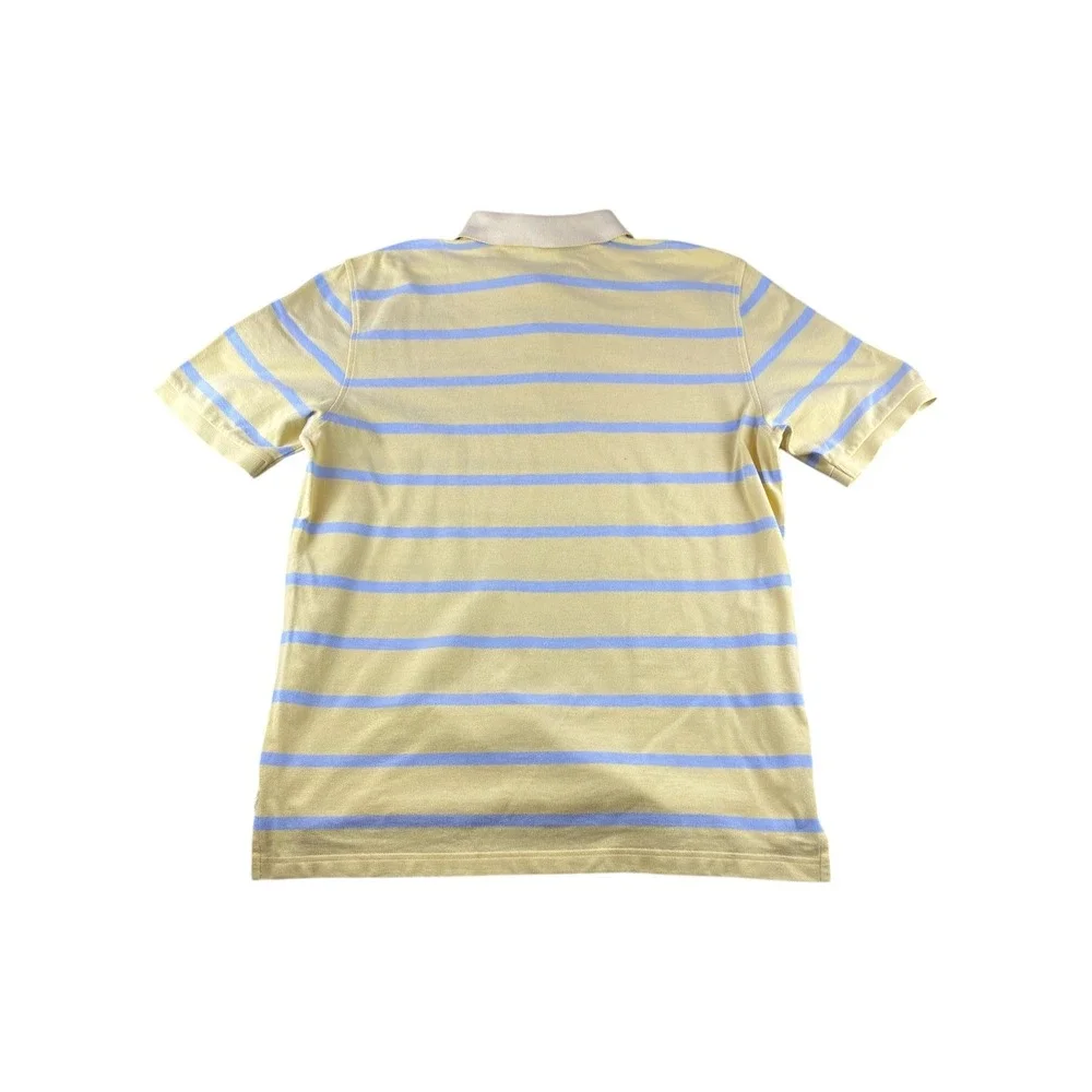 Brooks Brothers Mens XL Yellow Blue Striped Polo Shirt Original Fit‎ Cotton
